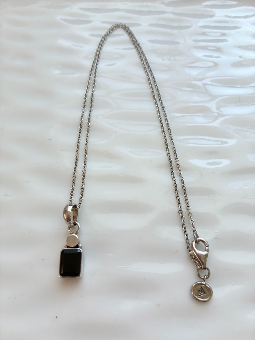 Silpada Sterling Silver Black Onyx Pendant on Silpada Necklace S1215 - Picture 4 of 8
